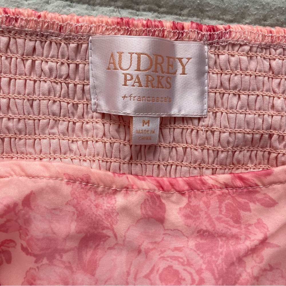 Audrey Parks + Francesca’s Rose Organza Puff Sleeve Babydoll Dress size M - Picture 6 of 6